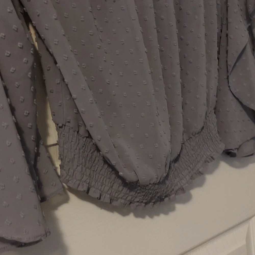 H&M Gray Women's Textured Blouse